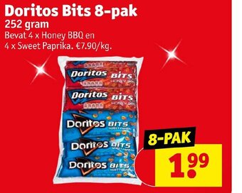 Kruidvat Doritos Bits 8-pak 252 gram aanbieding