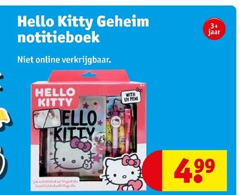Kruidvat Hello Kitty Geheim notitieboek aanbieding