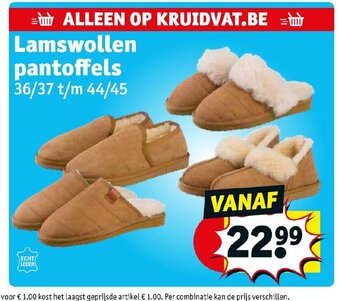 Kruidvat Lamswollen pantoffels 36/37 t/m 44/45 aanbieding