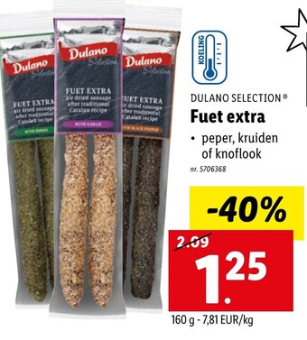 Lidl Fuet extra 160 gram aanbieding