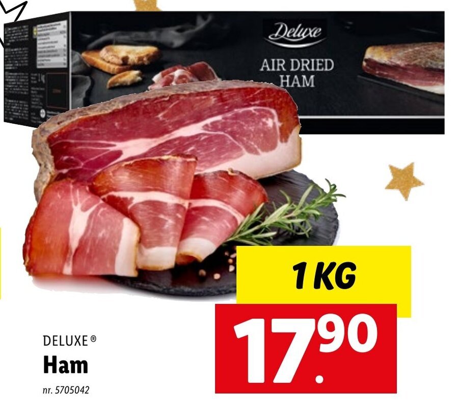 Ham 1kg promotie bij Lidl
