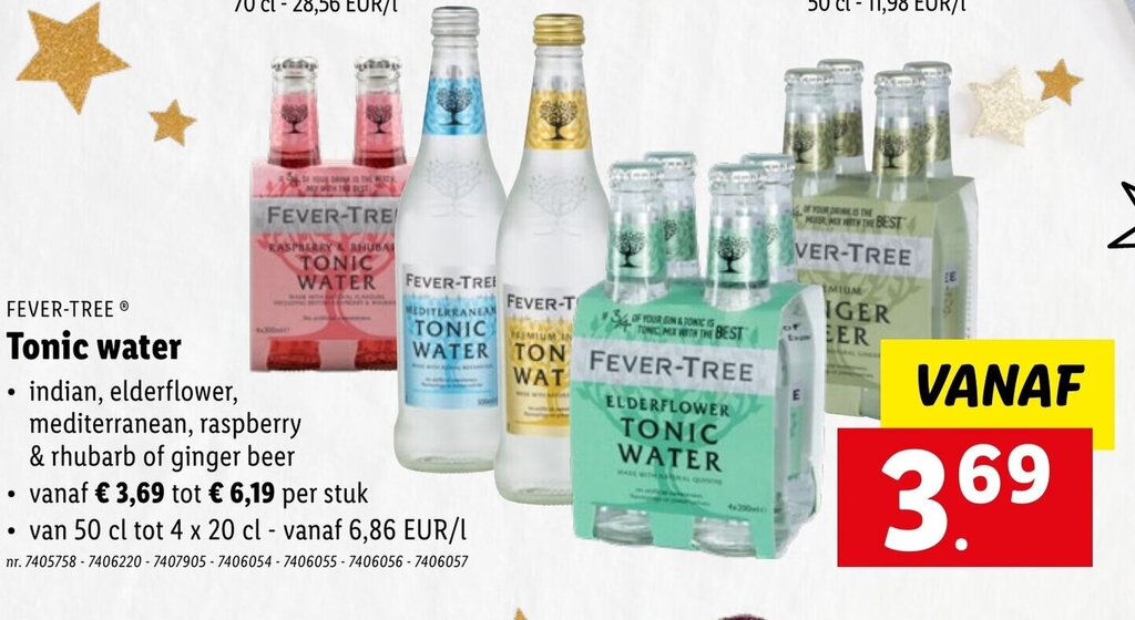 Tonic water promotie bij Lidl