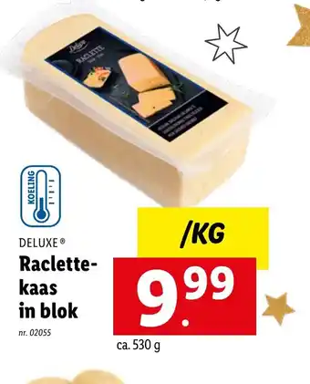 Lidl Raclette-kaas in blok aanbieding