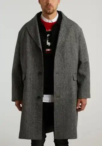 Fred perry herringbone overcoat