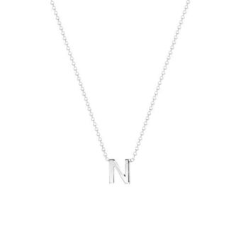 Lucardi Lucardi 9 karaat witte ketting met letter hanger aanbieding