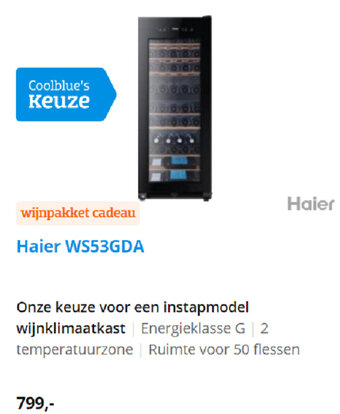 Coolblue Haier WS53GDA aanbieding
