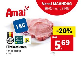 Lidl Filetkoteletten aanbieding
