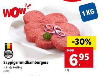 Lidl Sappige rundhamburgers aanbieding