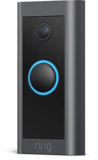 Ring video deurbel - deurbeldrukker - bedraad - zwart