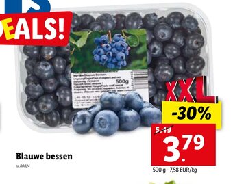 Lidl Blauwe bessen 500g aanbieding