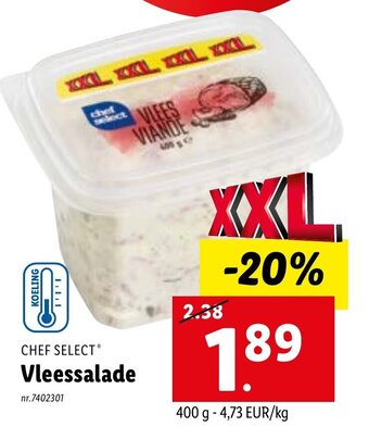 Lidl Chef select vleessalade 400g aanbieding