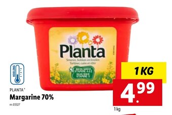 Lidl Planta margarine 70% aanbieding