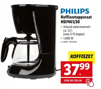 Lidl Philips koffiezetapparaat HD7461/20 aanbieding