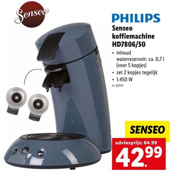 Lidl Philips senseo koffiemachine HD7806/50 aanbieding