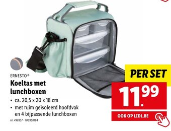 Lidl Ernesto koeltas met lunchboxen aanbieding