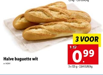 Lidl Halve baguette wit aanbieding