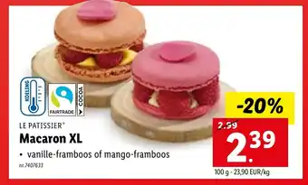 Lidl Le patissier macaron XL 100g aanbieding