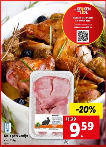 Lidl Mals parkkonijn aanbieding