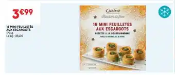 Leader Price 16 Mini feuilletes aux escargots 170g aanbieding