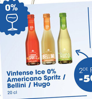 Prik en Tik Vintense ice 0% americano spritz / bellini / hugo 20cl aanbieding