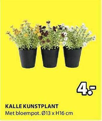 Jysk Kalle kunstplant aanbieding