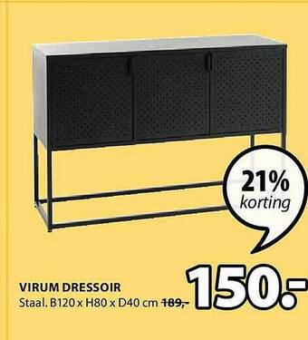 Jysk Virum dressoir aanbieding