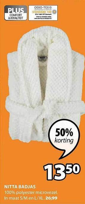 Jysk Nitta badjas aanbieding