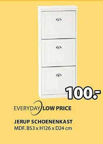 Jysk Jerup schoenenkast aanbieding