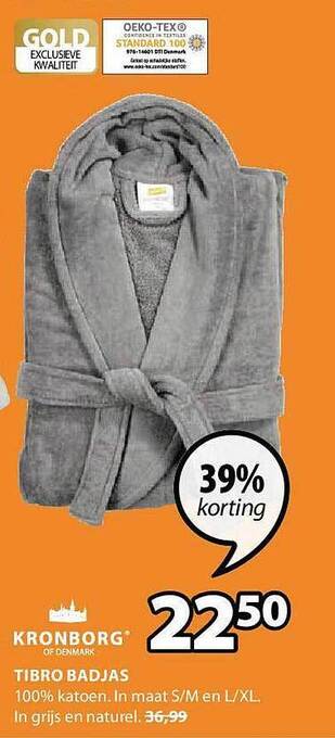 Jysk Tibro badjas aanbieding