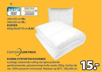 Jysk Kunna synthetisch dekbed aanbieding