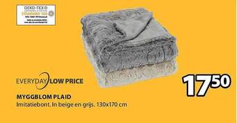 Jysk Myggblom plaid aanbieding