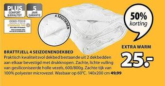 Jysk Brattfjell 4 seizoenendekbed aanbieding