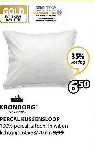 Jysk Percal kussensloop aanbieding
