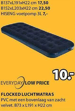 Jysk Flocked luchtmatras aanbieding