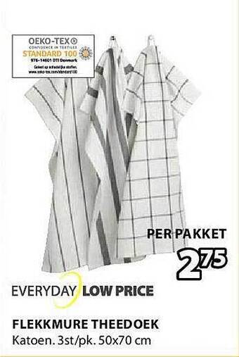 Jysk Flekkmure theedoek aanbieding
