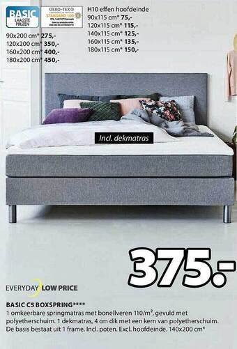 Jysk Basic c5 boxspring aanbieding