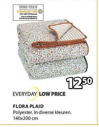 Jysk Flora plaid aanbieding