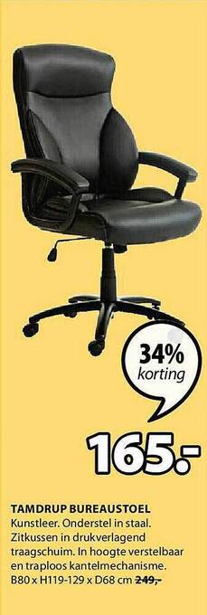 Jysk Tamdrup bureaustoel aanbieding