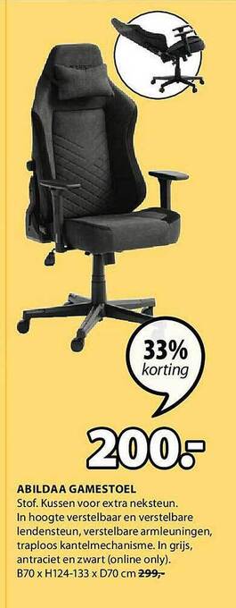 Jysk Abildaa gamestoel aanbieding
