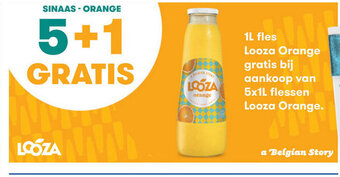 Prik en Tik 1L fles looza orange gratis bij aankoop van 5x1L flessen looza orange aanbieding