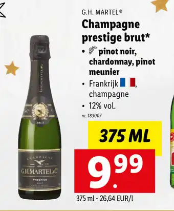 Lidl G.H martel champagne prestige brut 375ml aanbieding