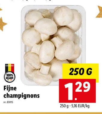 Lidl Fijne champignons 250g aanbieding