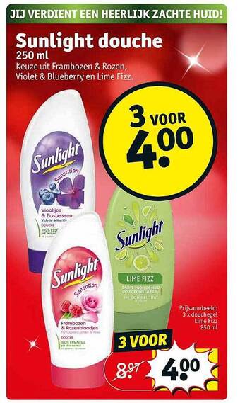 Kruidvat Sunlight douche aanbieding
