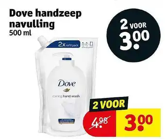 Kruidvat Dove handzeep navulling aanbieding
