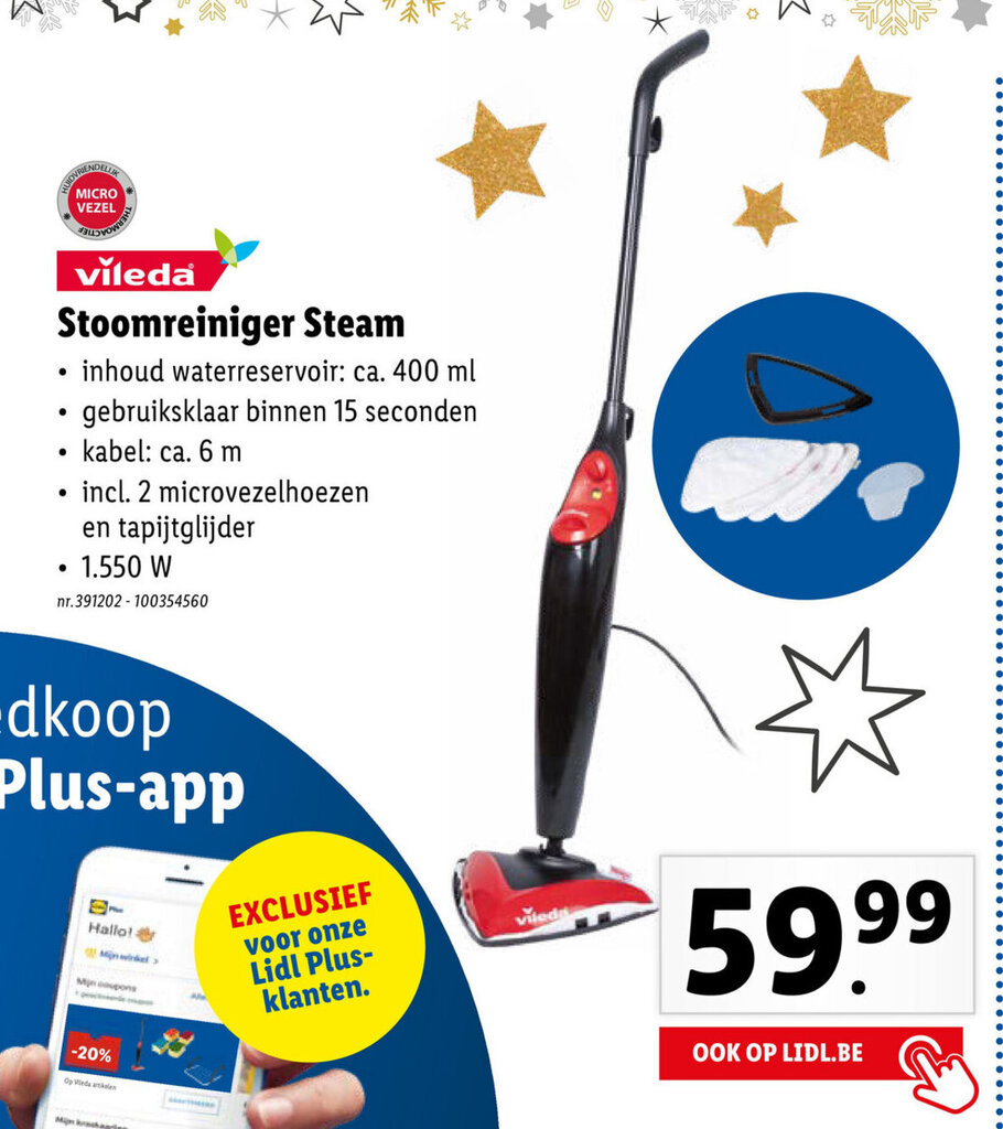 Vileda stoomreiniger steam promotie bij Lidl