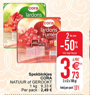 Cora Spekblokjes cora aanbieding