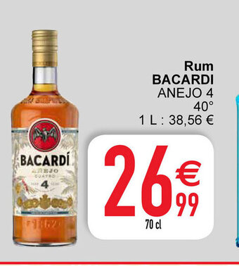Cora Rum bacardi 70cl aanbieding