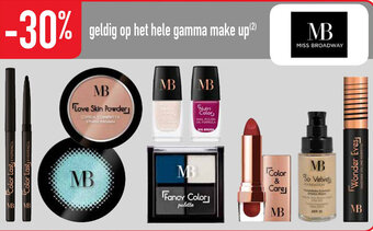 Cora Geldig op het hele gamma make up aanbieding