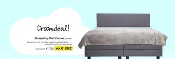 Molecule Boxspring red corner spacebox aanbieding