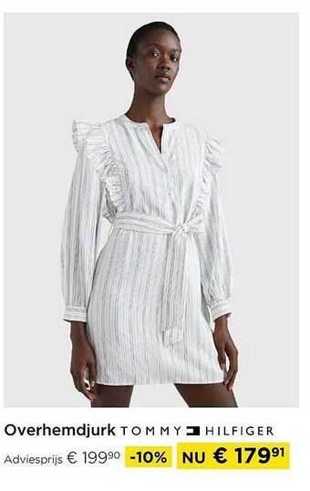 Molecule Overhemdjurk tommy hilfiger aanbieding